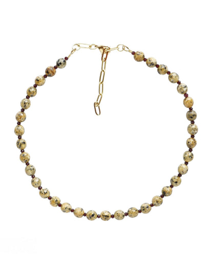 Fines Perles - Jaspe Dálmata amarillo