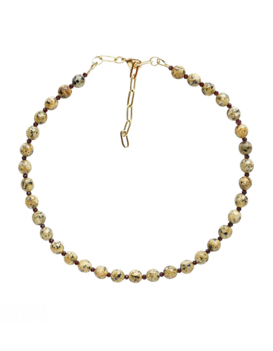 Fines Perles - Jaspe Dálmata amarillo