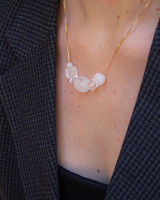 Collar Fil Doré Quarz